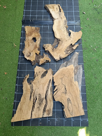 Plateau olivier brut Live Edge 140×80 cm – Réf. N°014